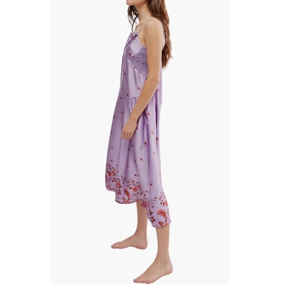 Free People Intimately On My Own Floral Satin Nightgown/Dress New! - Picture 3 of 10